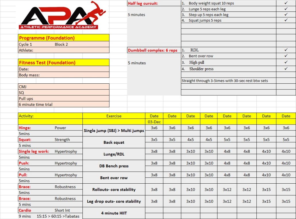 Hypertrophy Programme